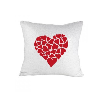 Hearts Sequin Pillow