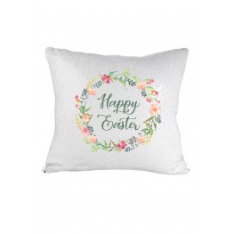 Happy Easter Sequin Pillow